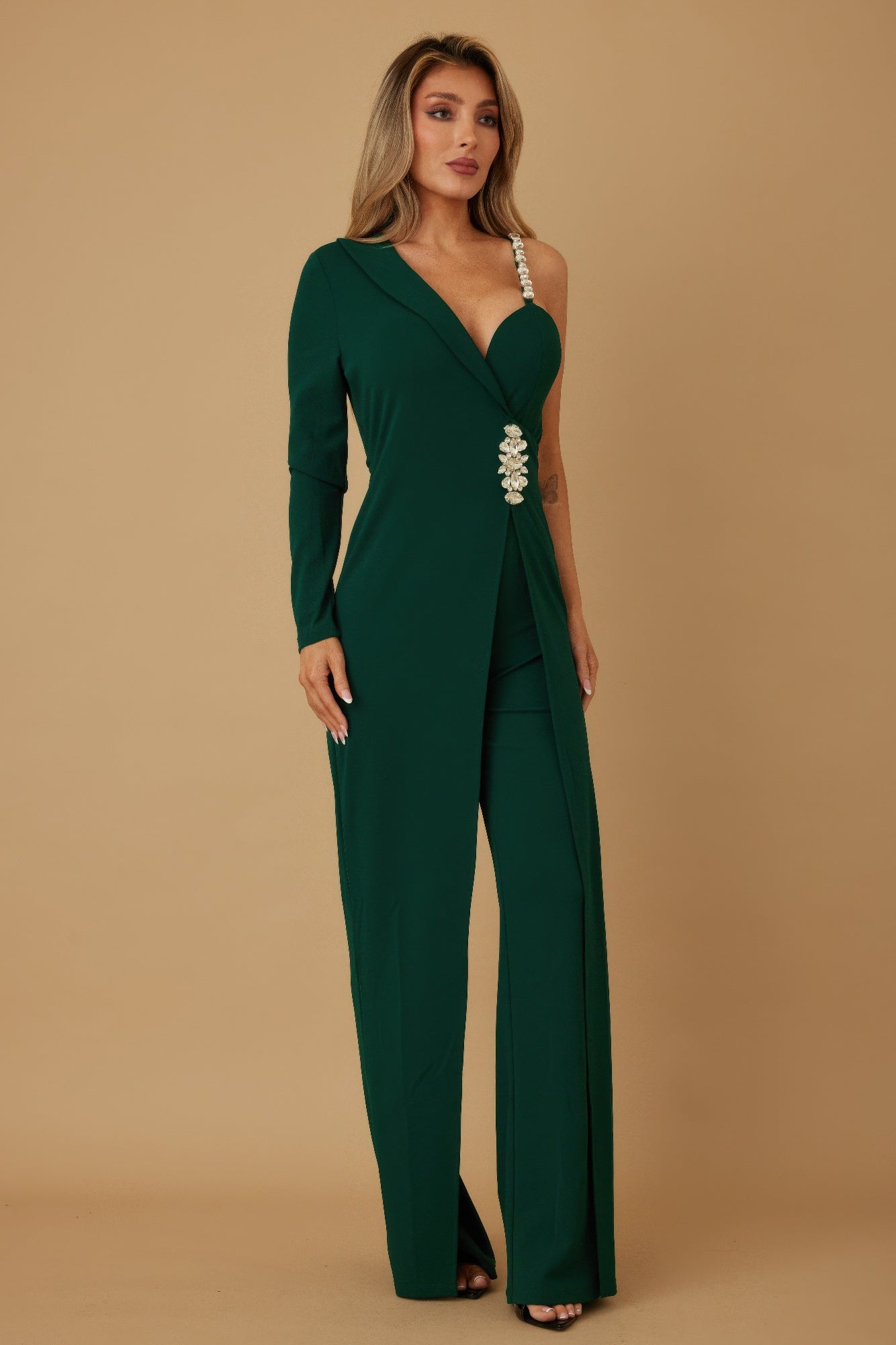 Jewel One Strap Shoulder Jumpsuit - Wear Arielle
