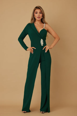 Jewel One Strap Shoulder Jumpsuit - Wear Arielle