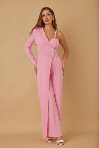 Jewel One Strap Shoulder Jumpsuit - Wear Arielle