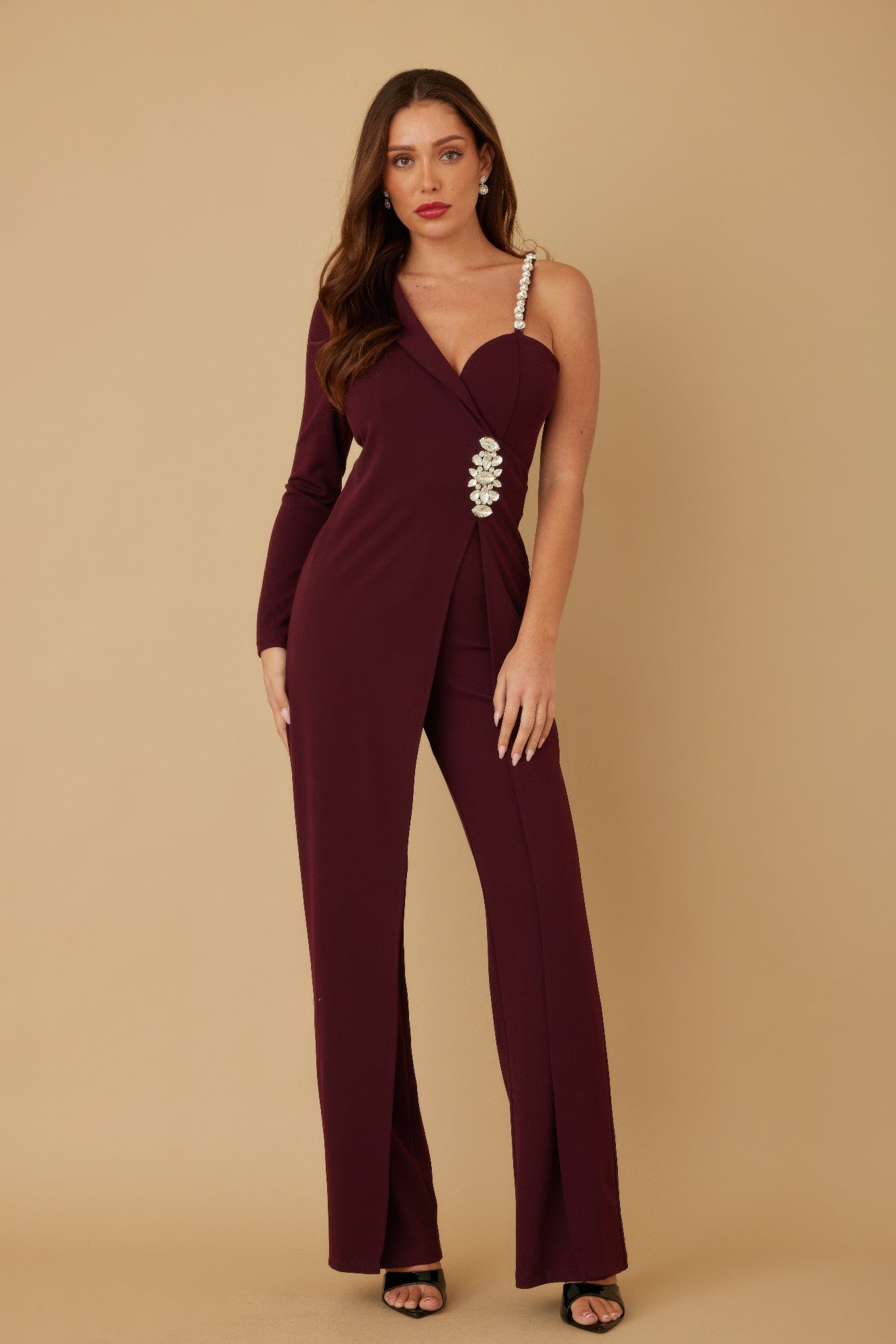 Jewel One Strap Shoulder Jumpsuit - Wear Arielle