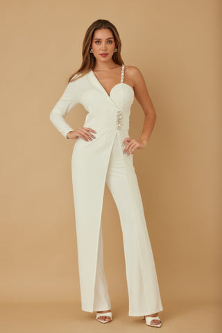 Jewel One Strap Shoulder Jumpsuit - Wear Arielle