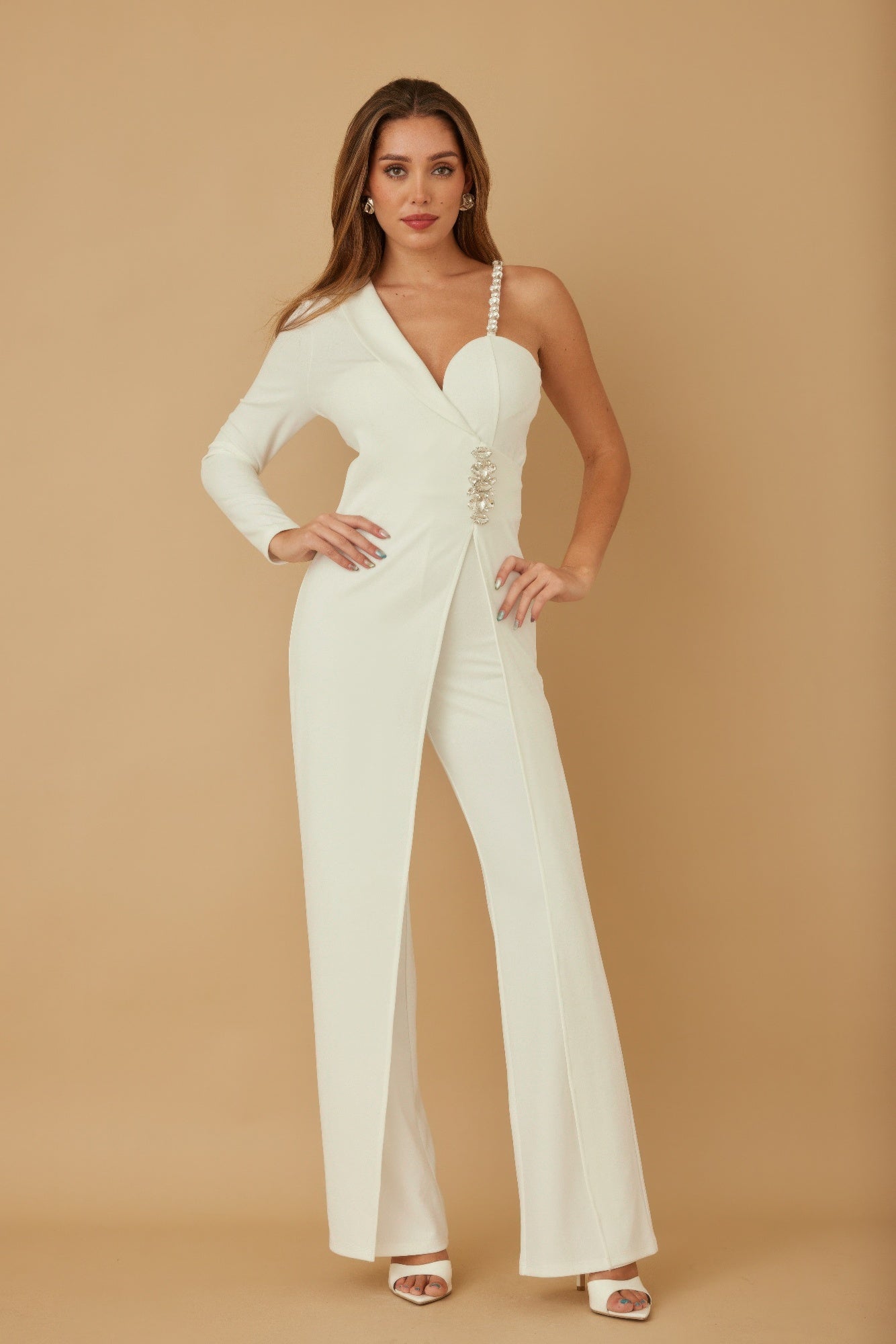 Jewel One Strap Shoulder Jumpsuit - Wear Arielle