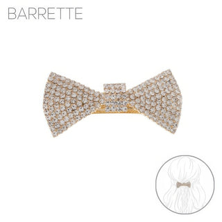 Jeweled Bow Tie Barrette Hair Clip - Wear Arielle