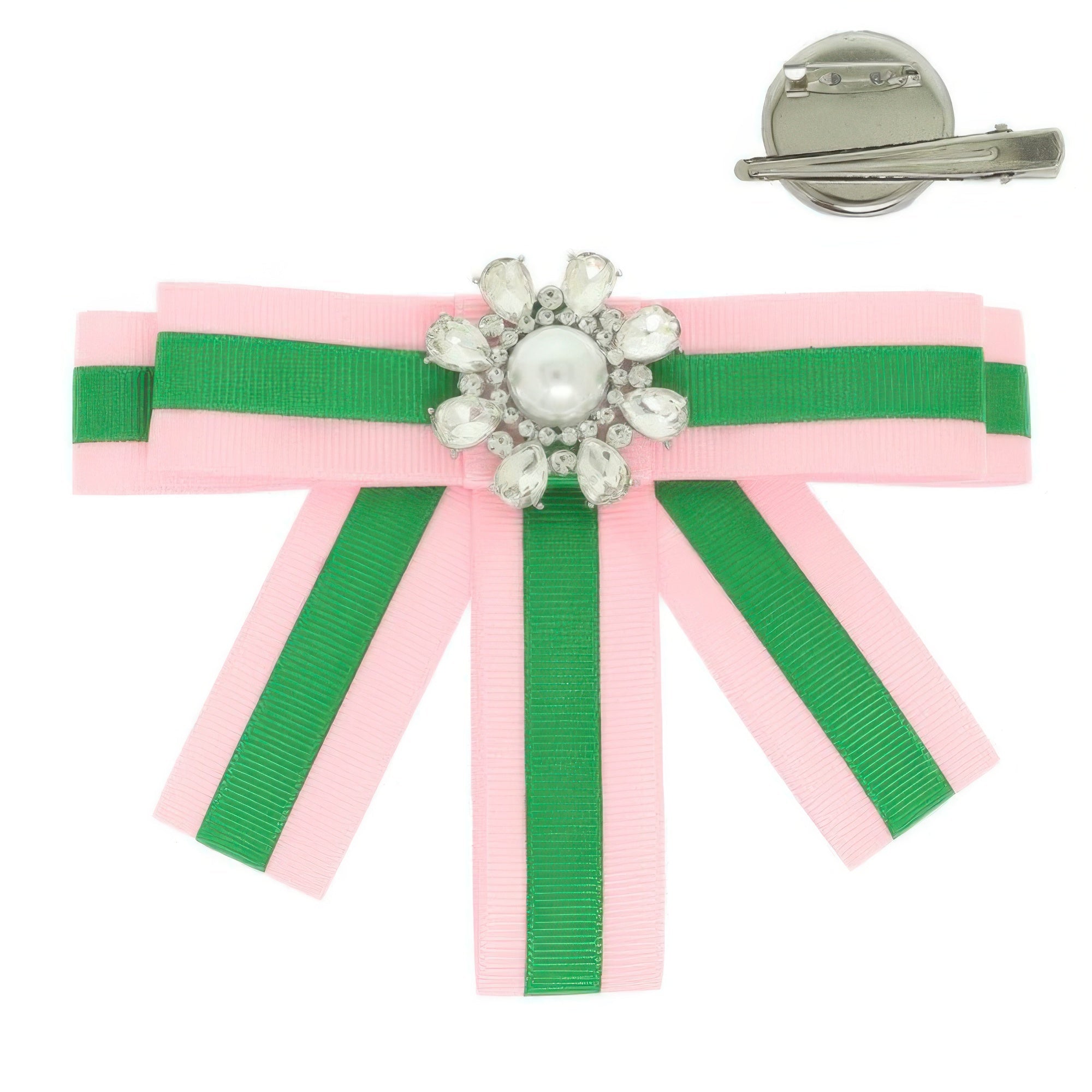 Jeweled Ribbon Hair Clip / Brooch Pin - Wear Arielle