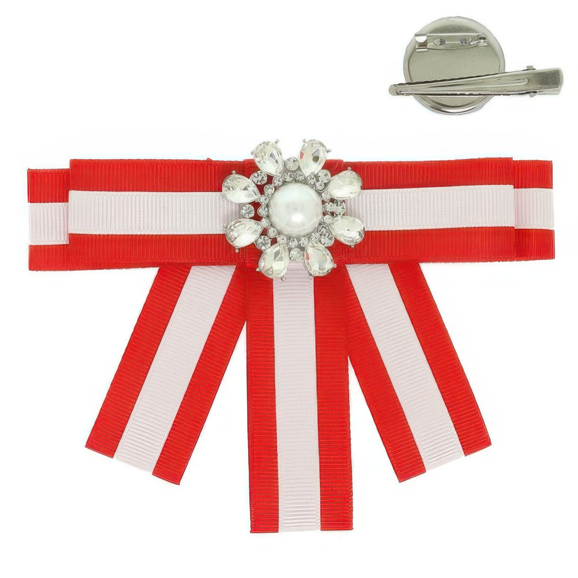 Jeweled Ribbon Hair Clip / Brooch Pin - Wear Arielle