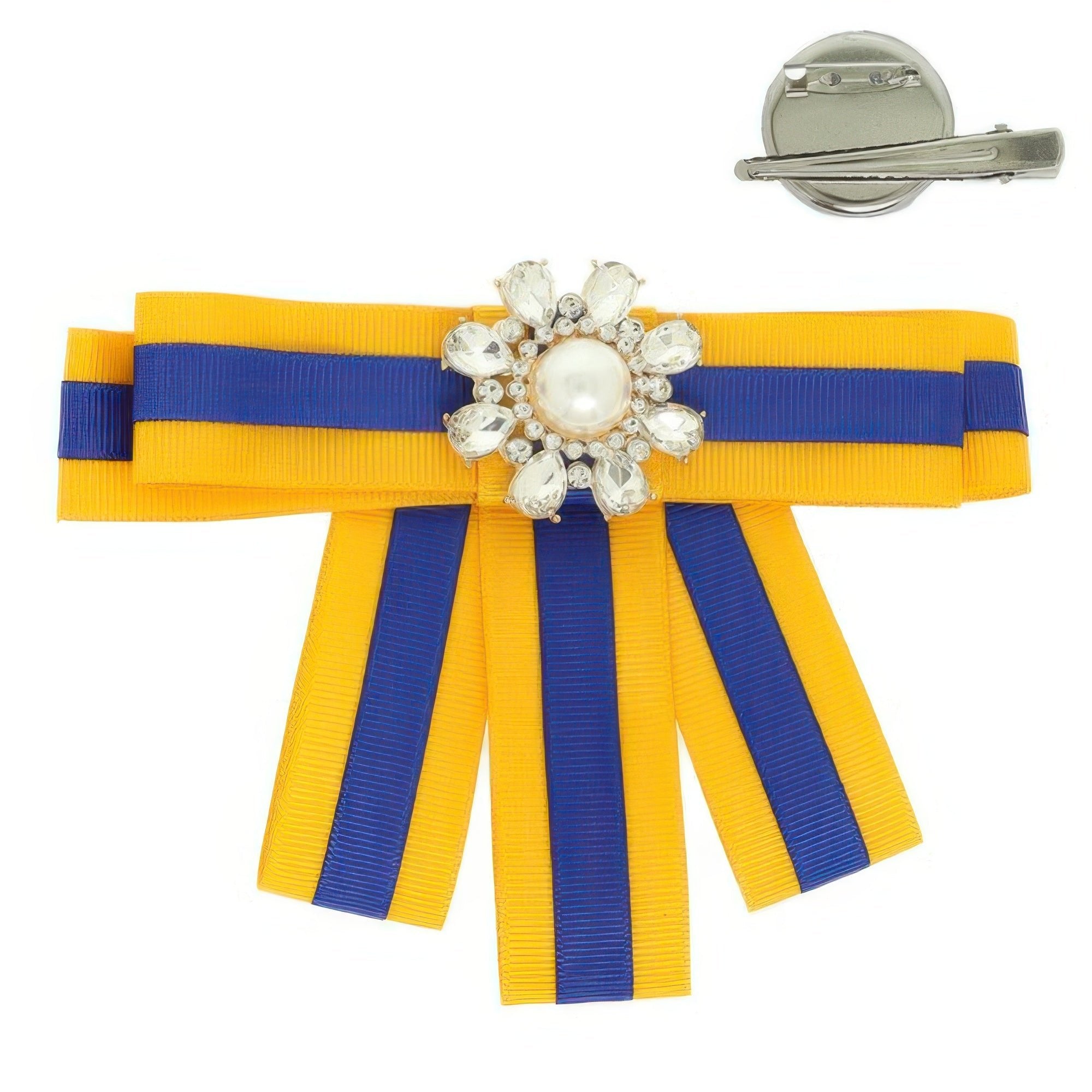 Jeweled Ribbon Hair Clip / Brooch Pin - Wear Arielle