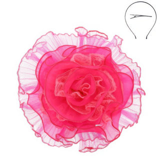 Lace Mesh Flower Headband Fascinator - Wear Arielle