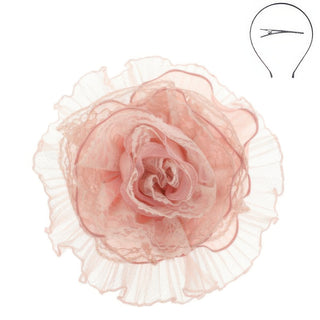 Lace Mesh Flower Headband Fascinator - Wear Arielle