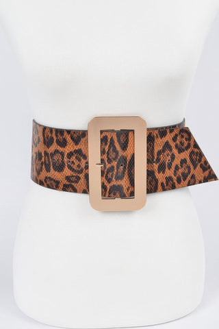 Leopard Big Buckle Belt - Wear Arielle