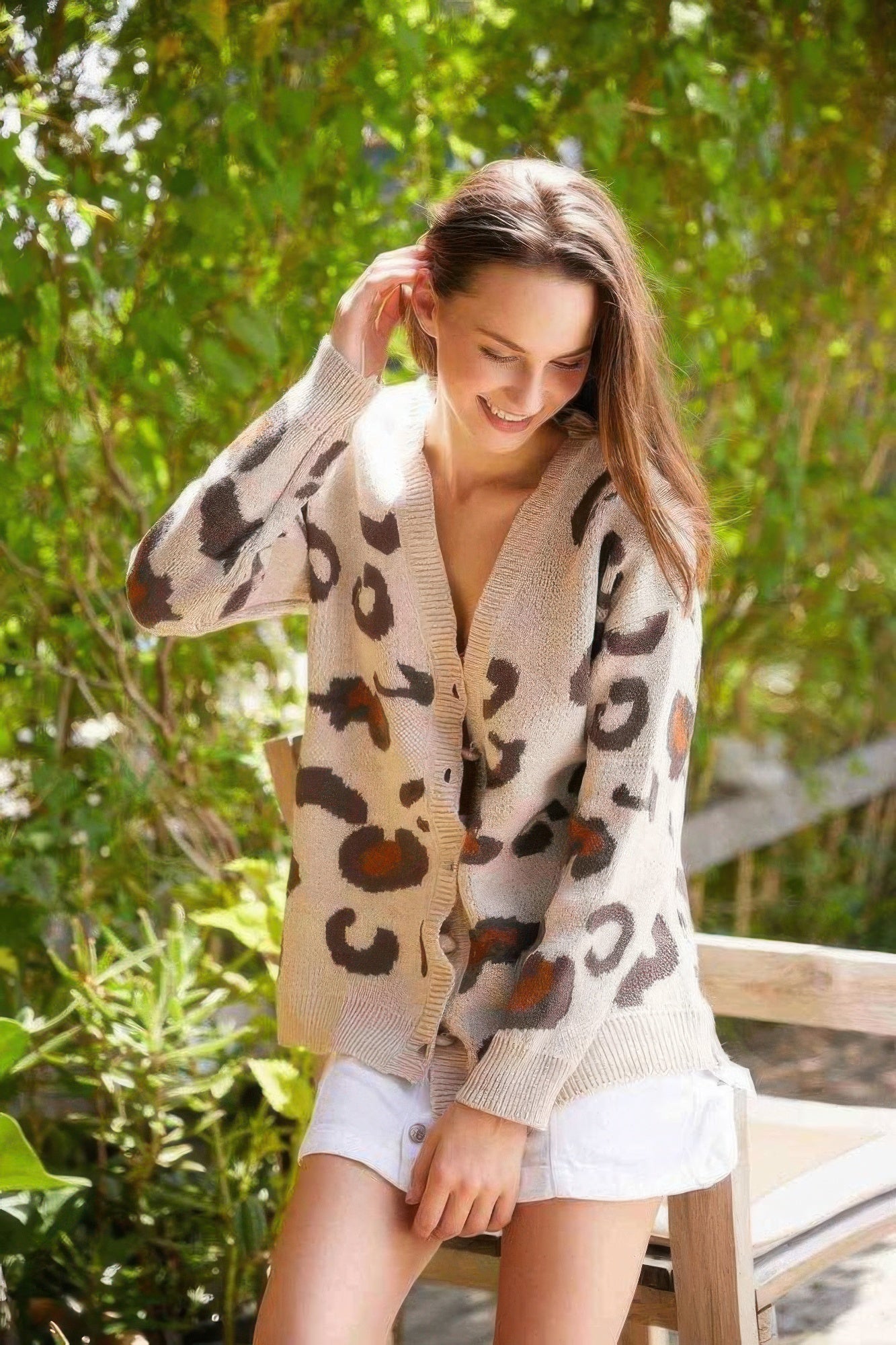 Leopard Button Down Cardigan - Wear Arielle