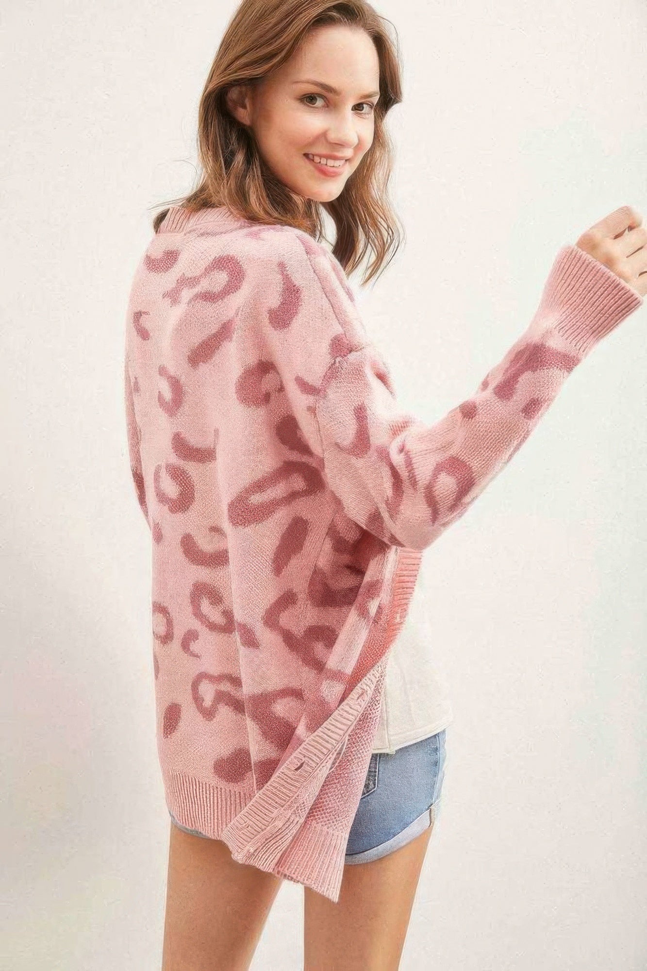 Leopard Button Down Cardigan - Wear Arielle