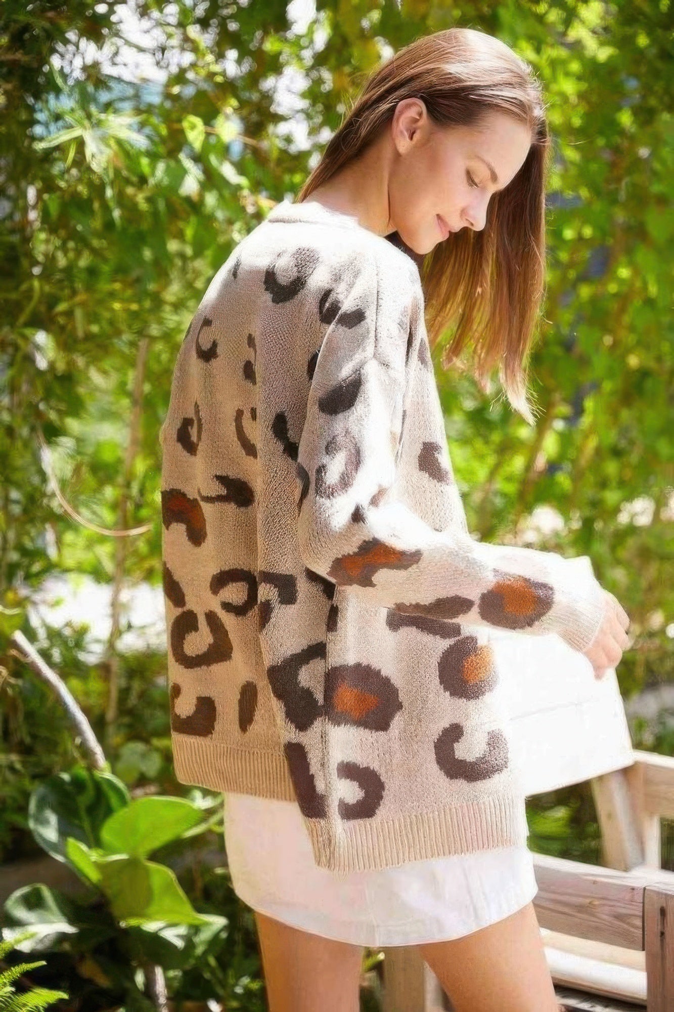 Leopard Button Down Cardigan - Wear Arielle