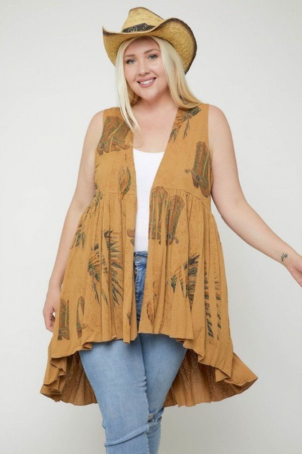 Long Flattering Silhouette Sleeveless Cardigan - Wear Arielle