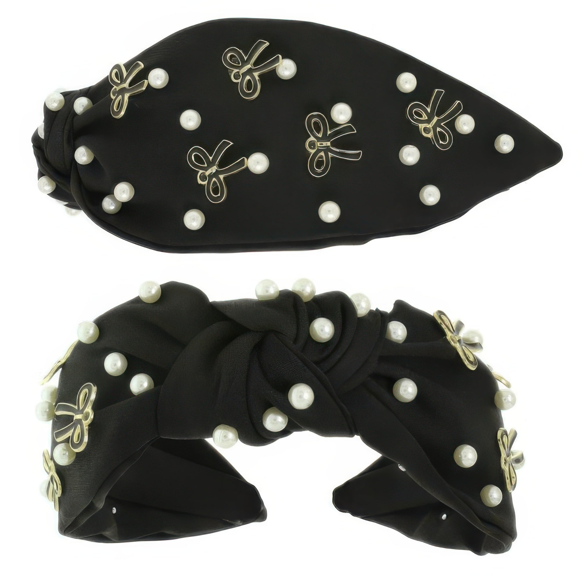 Long Tail Bow Theme Jeweled Headband - Wear Arielle