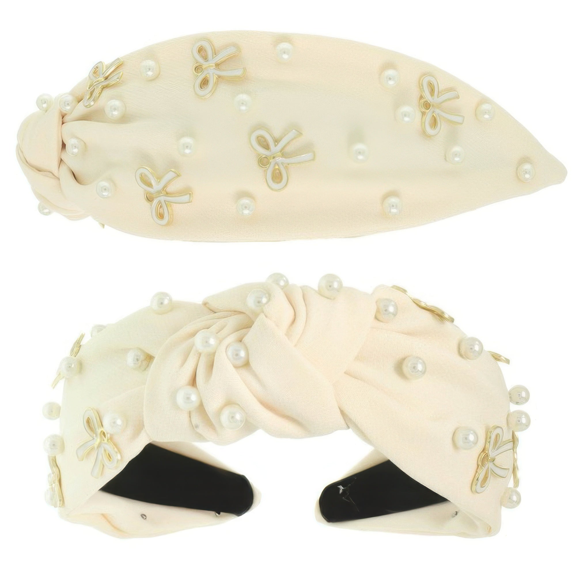 Long Tail Bow Theme Jeweled Headband - Wear Arielle