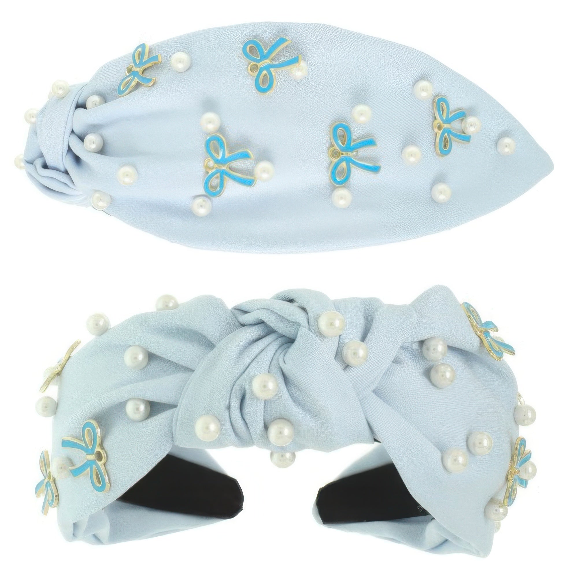Long Tail Bow Theme Jeweled Headband - Wear Arielle
