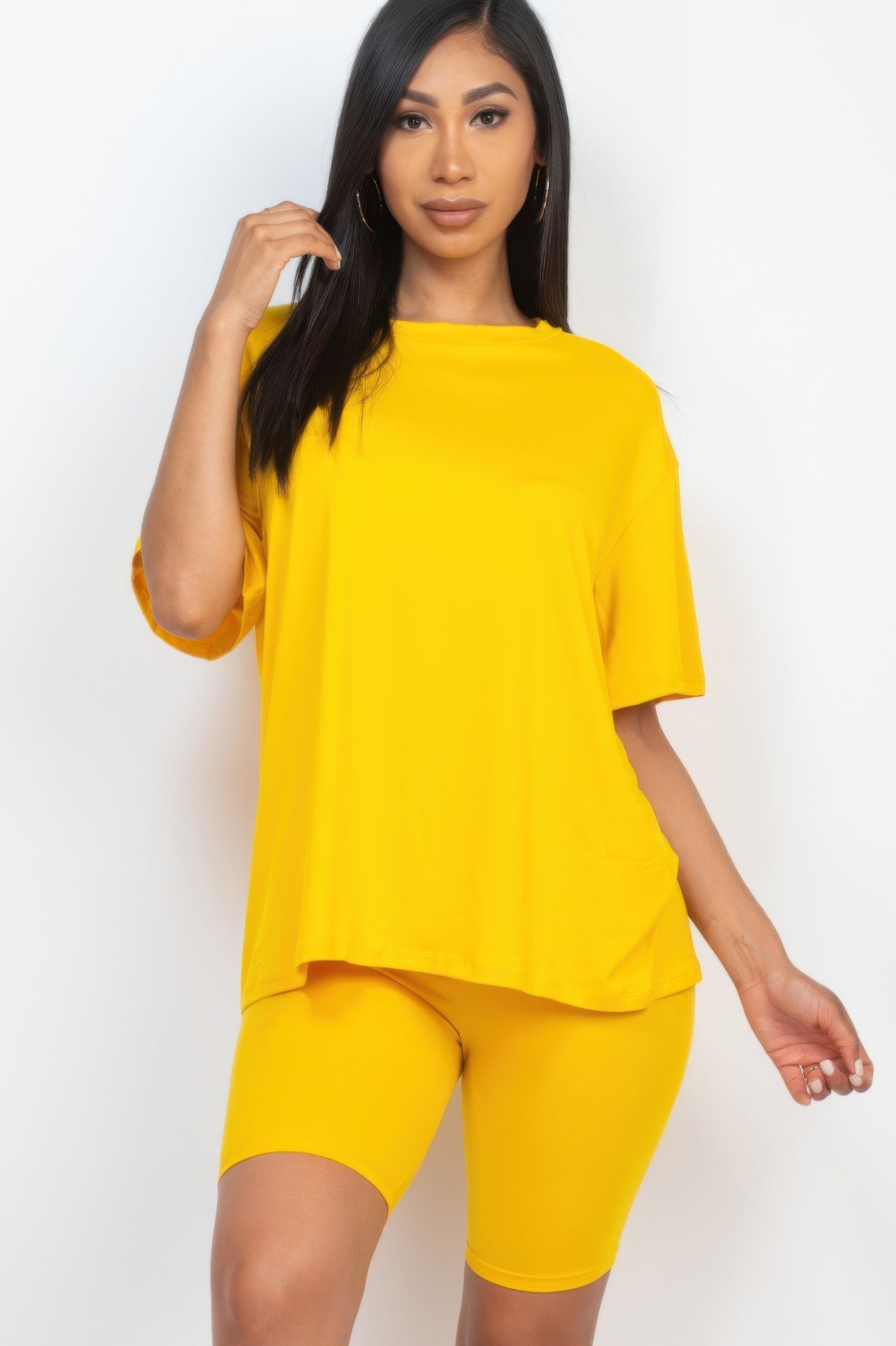 Loose Fit Top & Biker Shorts Set - Wear Arielle