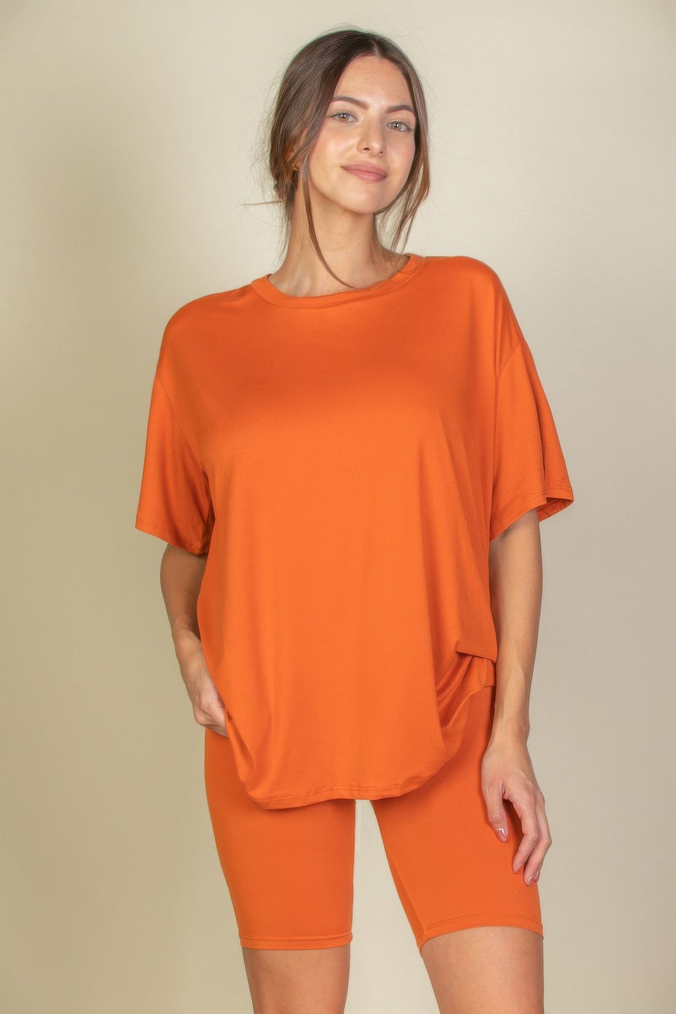 Loose Fit Top & Biker Shorts Set - Wear Arielle