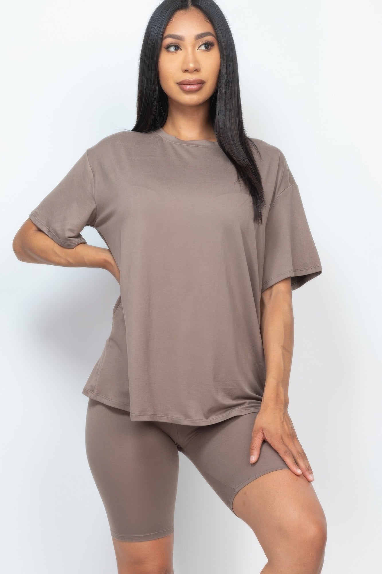 Loose Fit Top & Biker Shorts Set - Wear Arielle