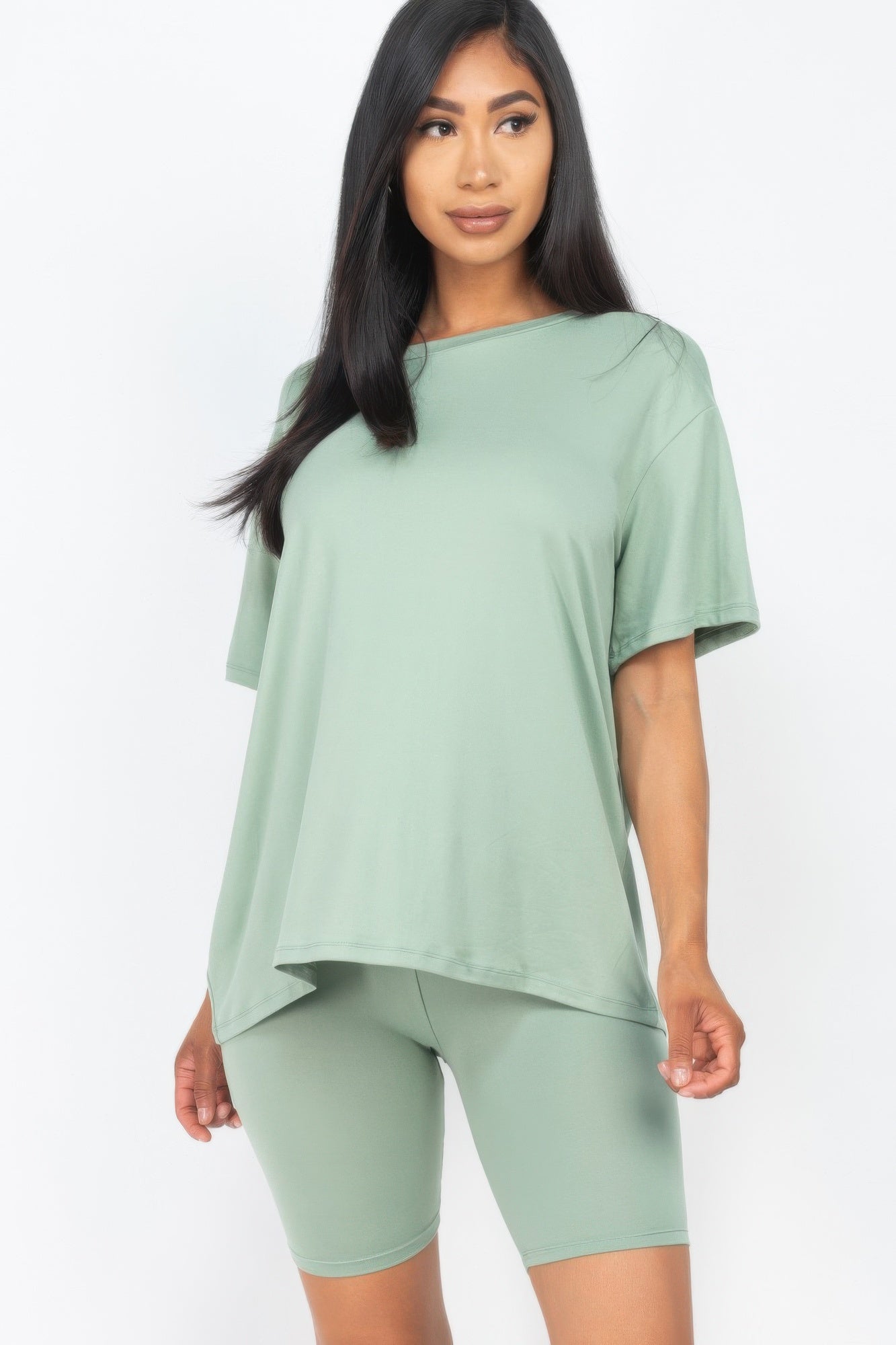 Loose Fit Top & Biker Shorts Set - Wear Arielle