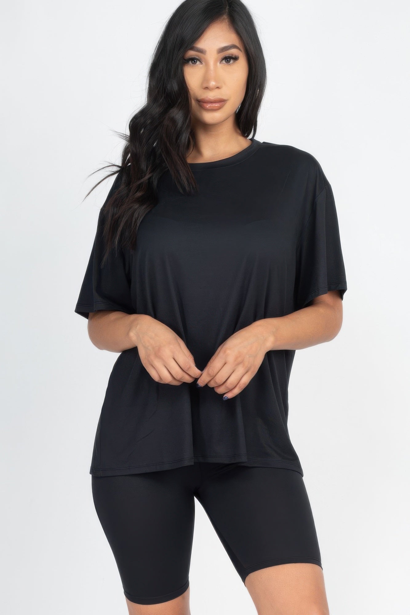 Loose Fit Top & Biker Shorts Set - Wear Arielle