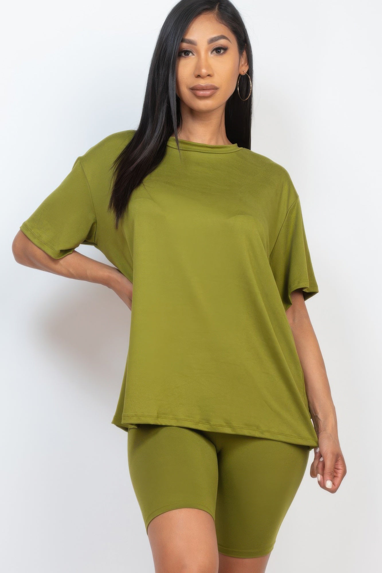 Loose Fit Top & Biker Shorts Set - Wear Arielle