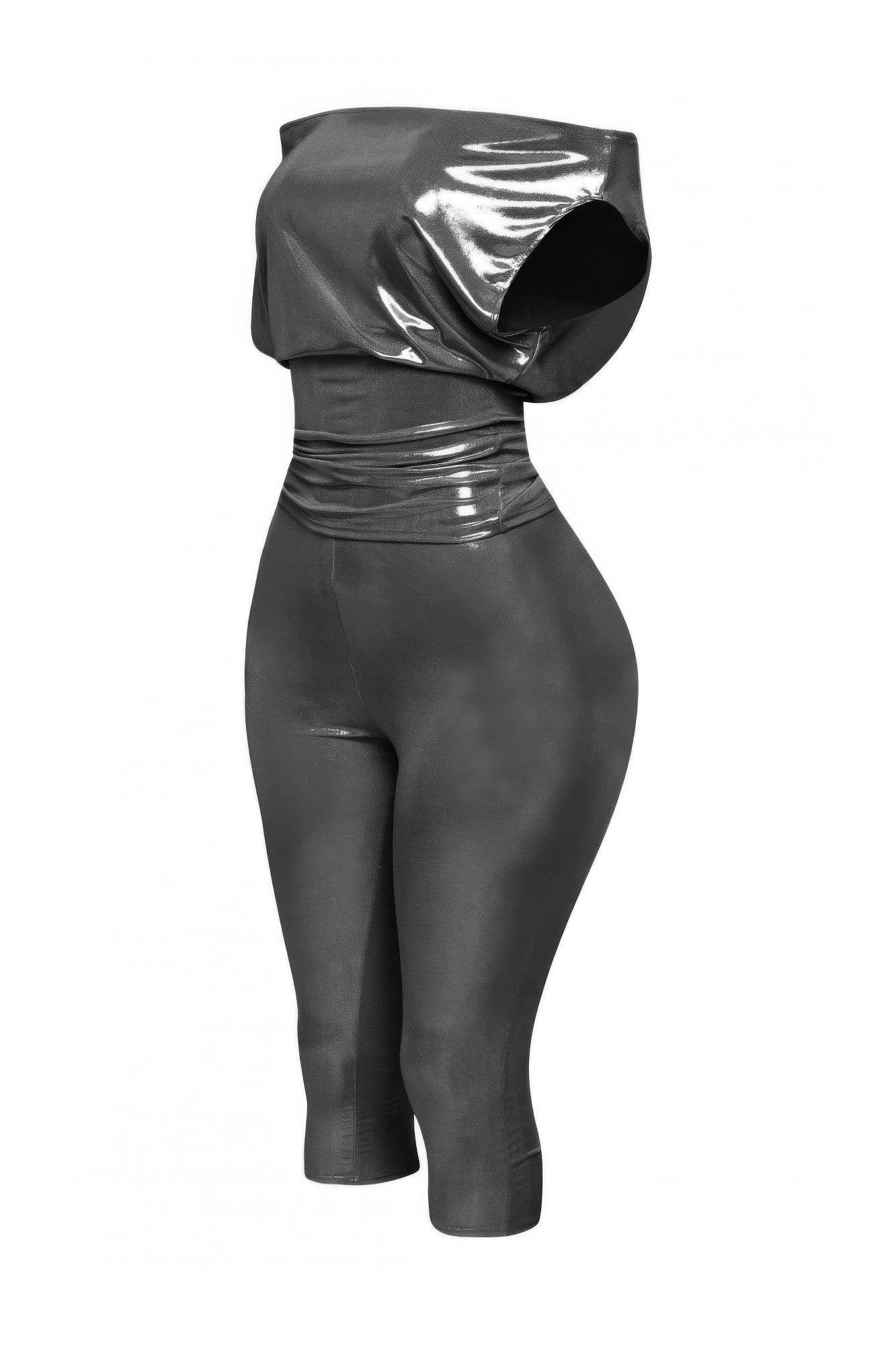 Lose Fit Shimmer Top And Capri Set - Wear Arielle