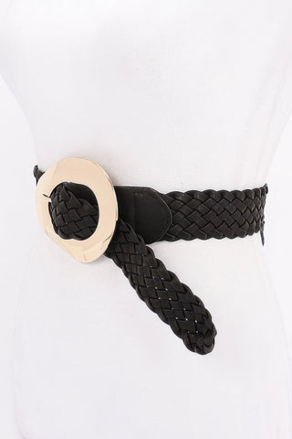 Metal Buckle Braided Belt - Wear Arielle