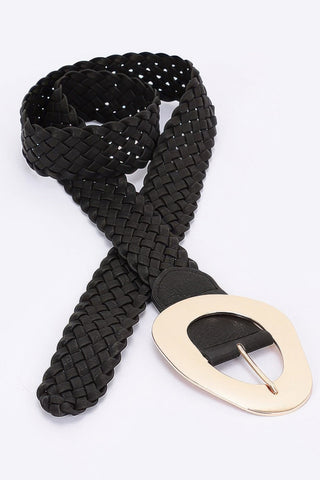 Metal Buckle Braided Belt - Wear Arielle