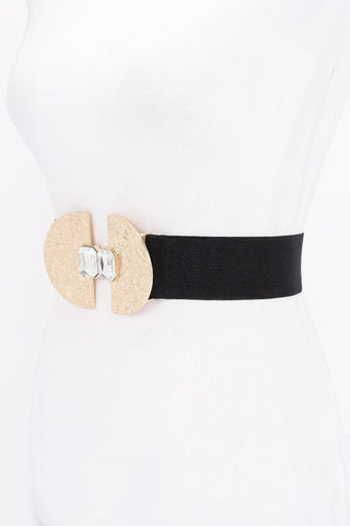 Metal Buckle Elastic Belt - Wear Arielle