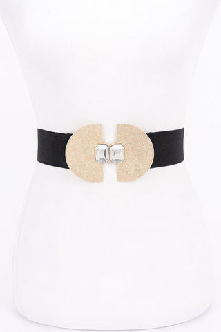 Metal Buckle Elastic Belt - Wear Arielle