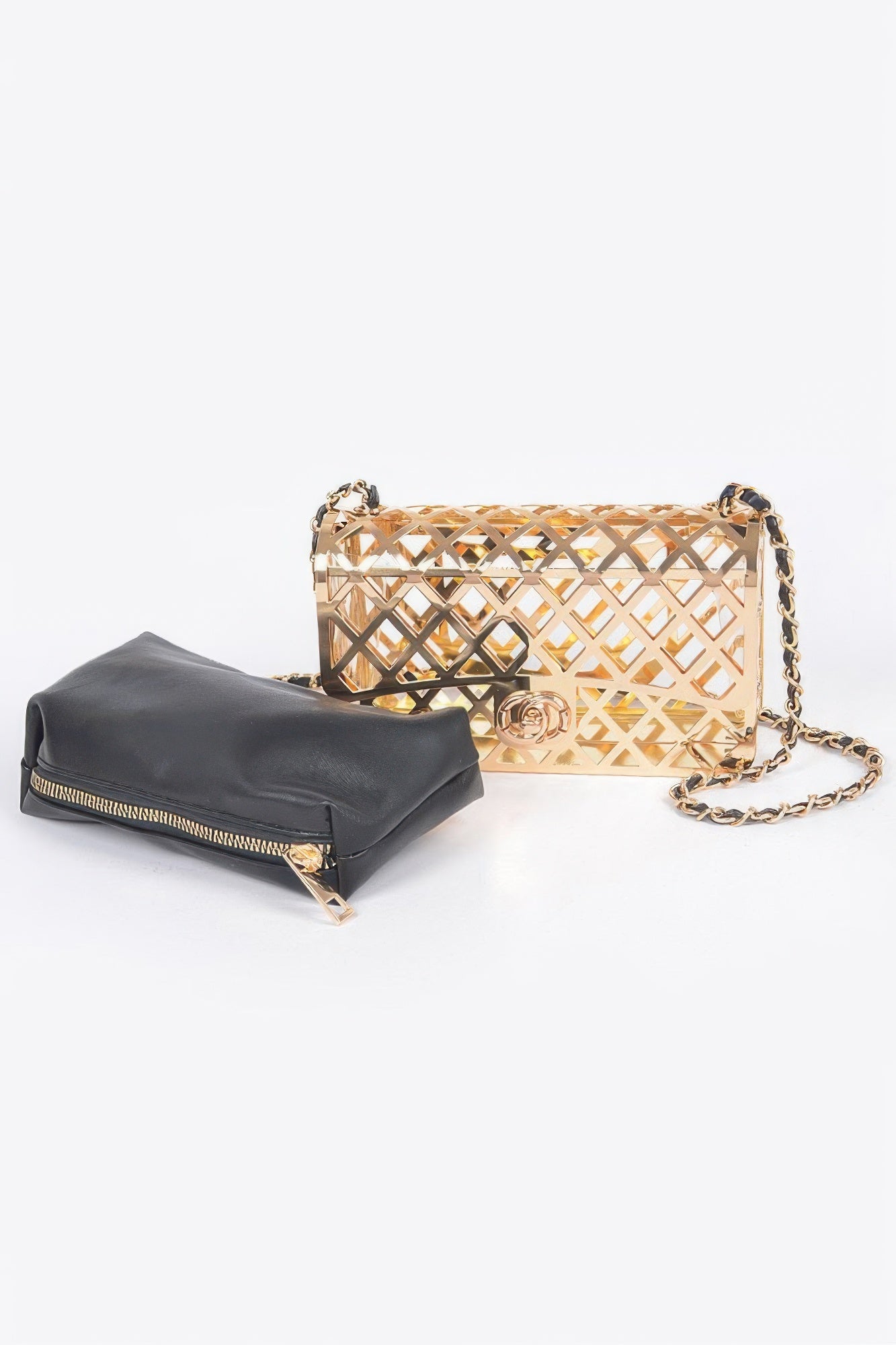 Metal Clutch W/ Pouch - Wear Arielle
