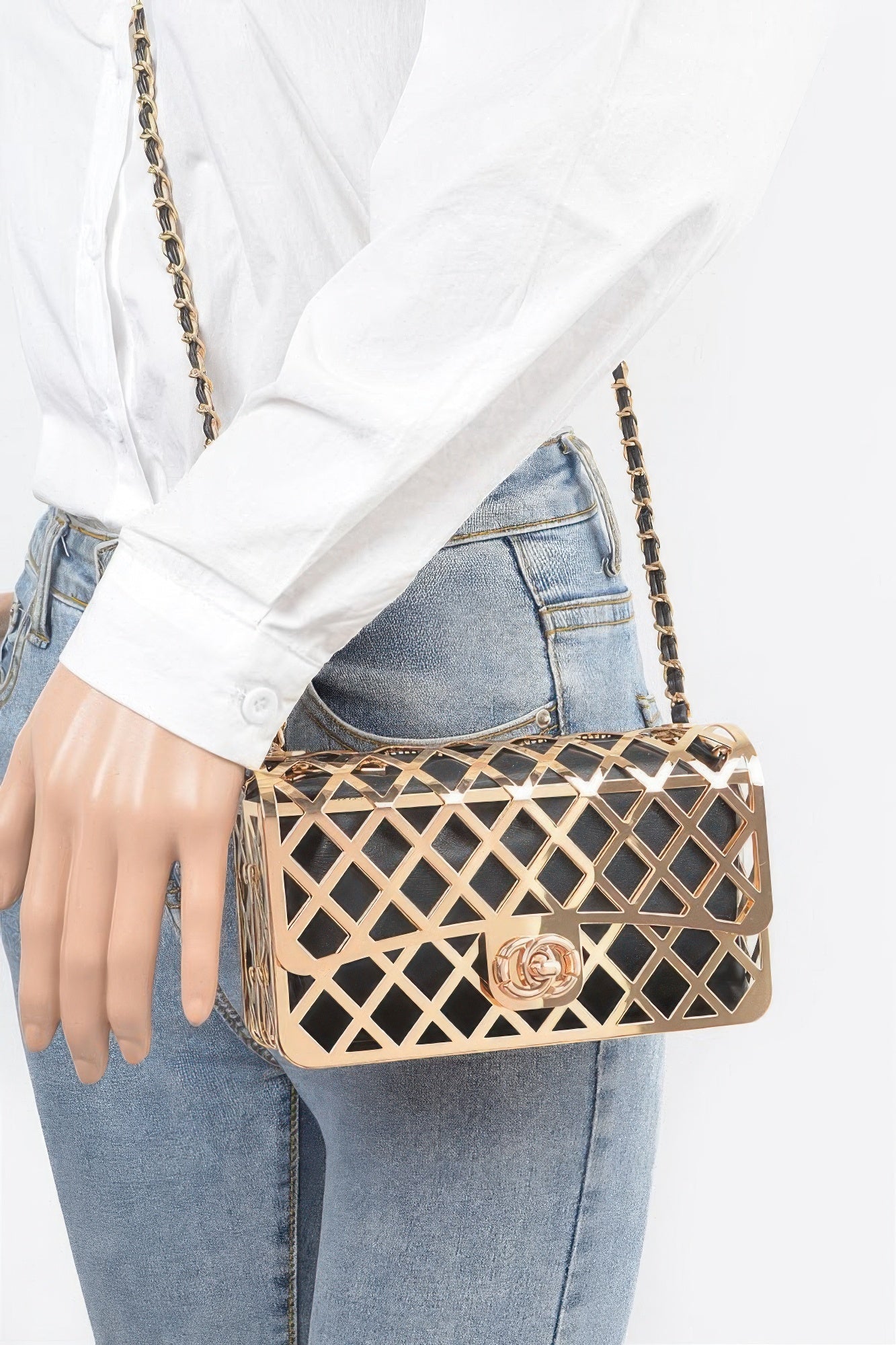 Metal Clutch W/ Pouch - Wear Arielle