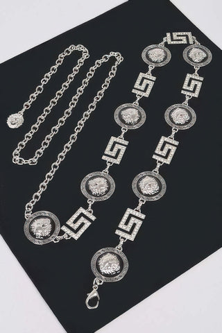 Metal Rhinestone Plus Size Chain Belt - Wear Arielle