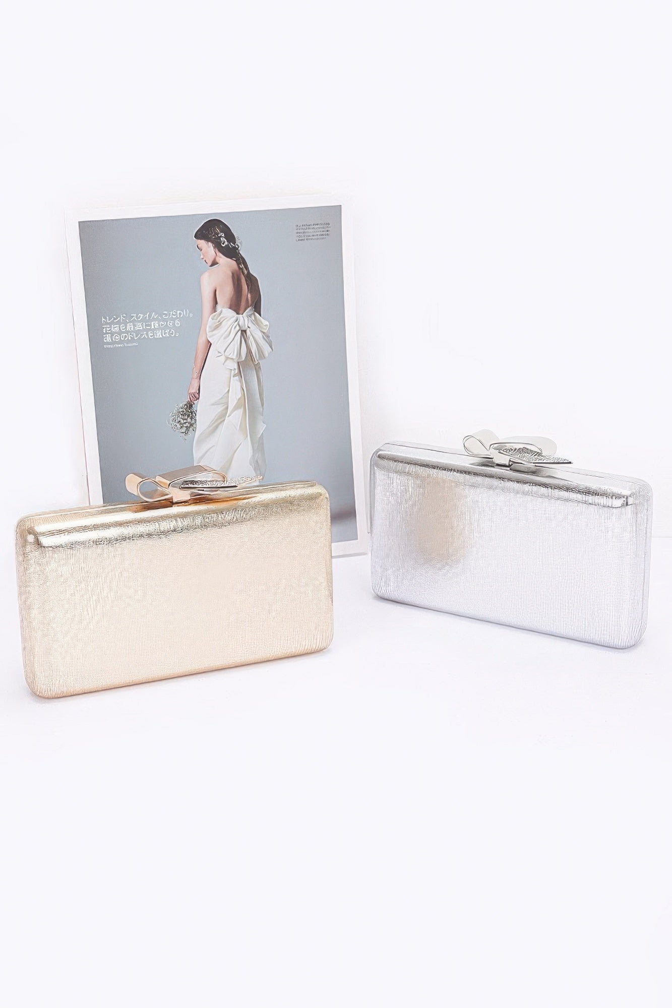 Metal Ribbon Top Case Clutch - Wear Arielle