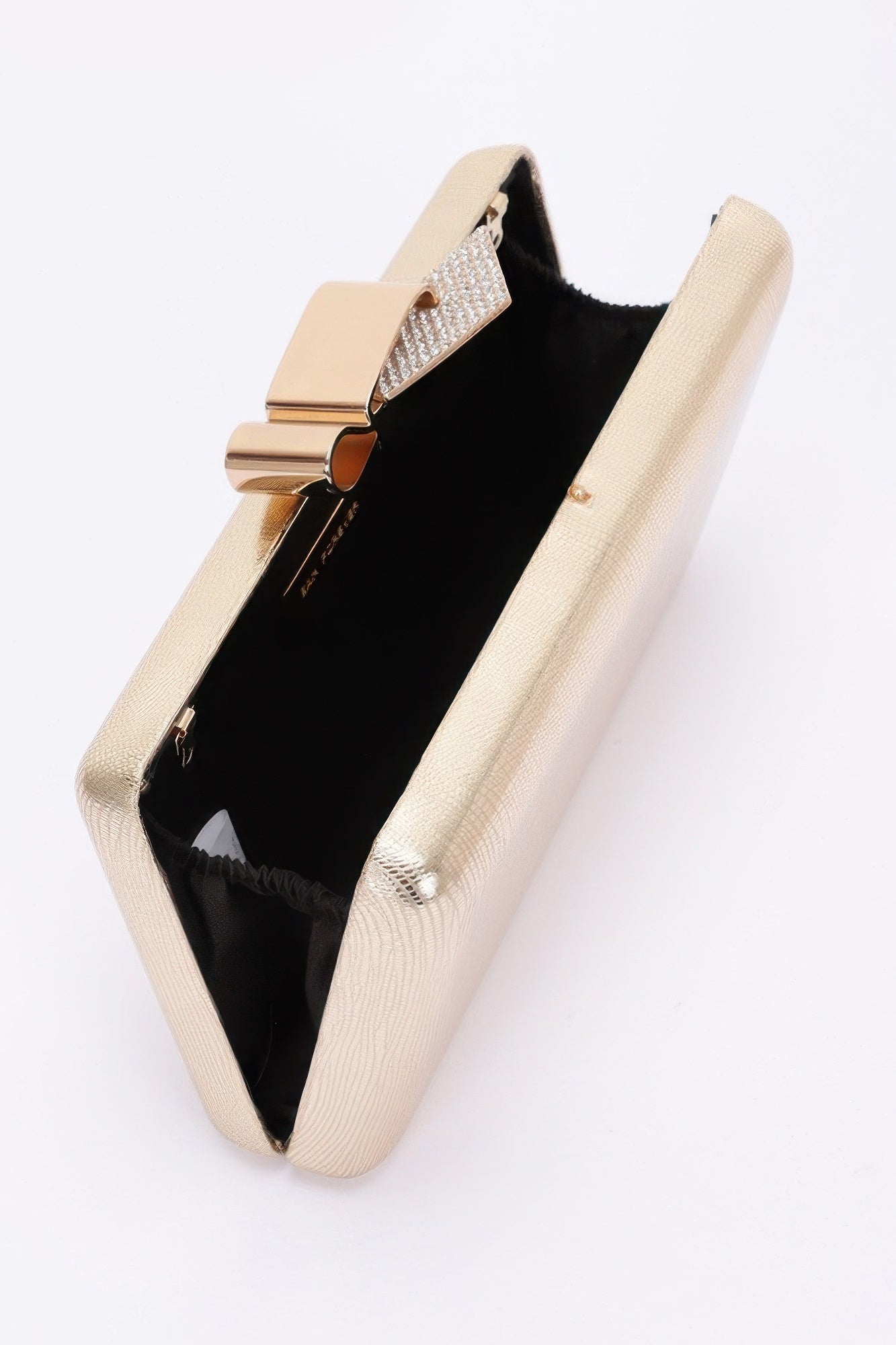 Metal Ribbon Top Case Clutch - Wear Arielle