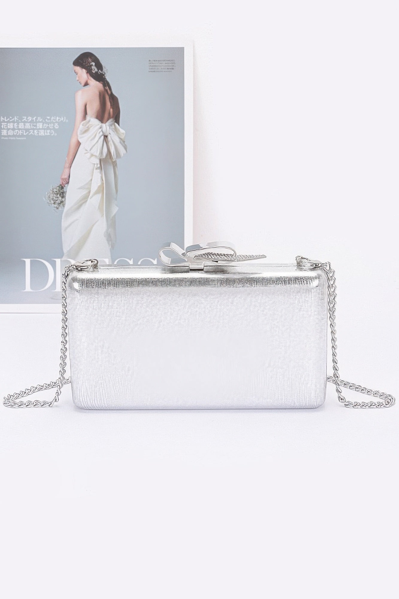 Metal Ribbon Top Case Clutch - Wear Arielle