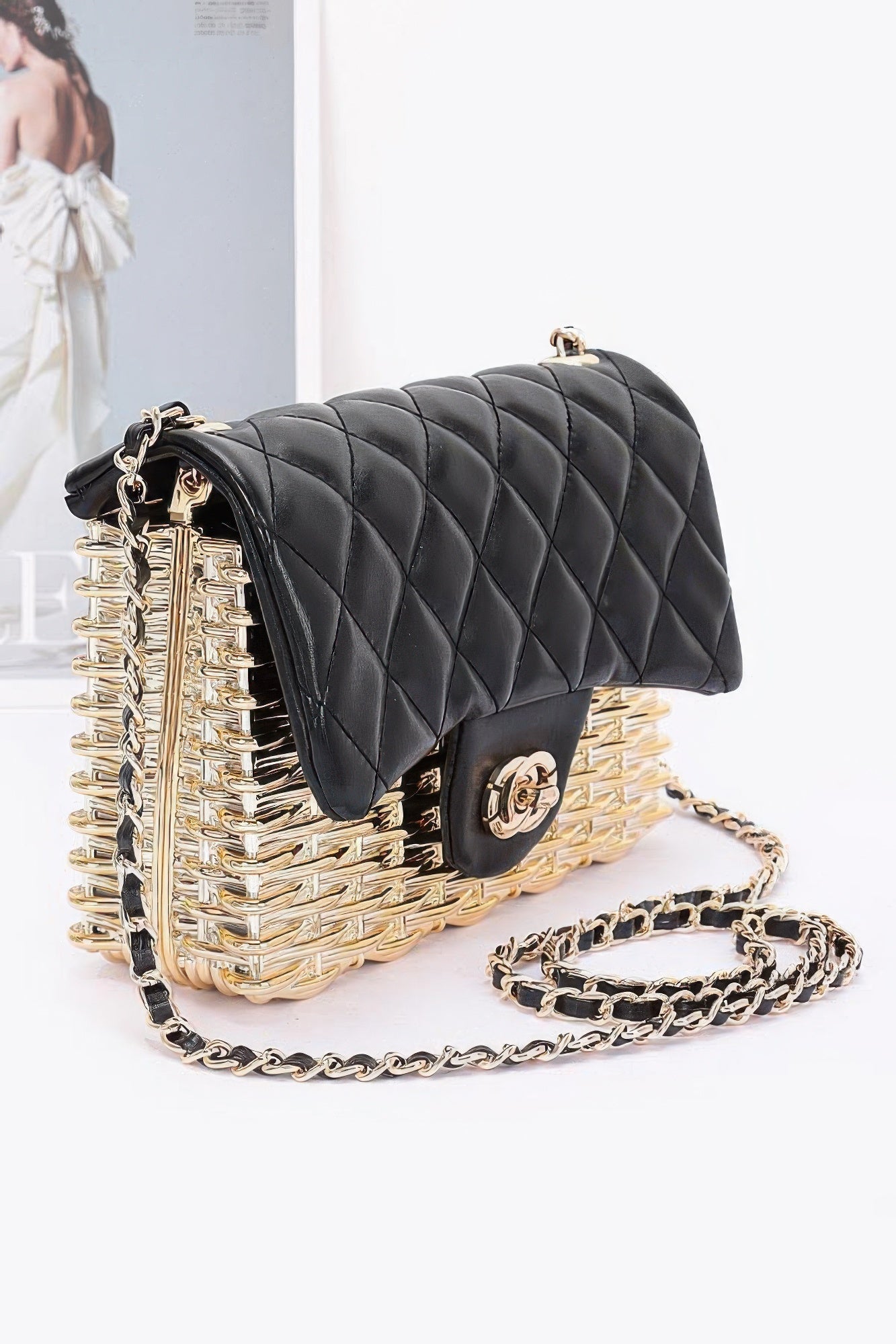 Metallic Acrylic Flap Bag - Wear Arielle