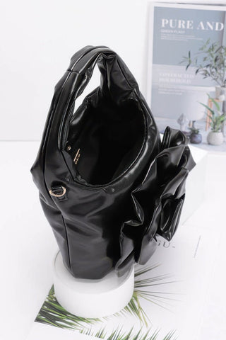 Metallic Big Flower Handle Bag - Wear Arielle