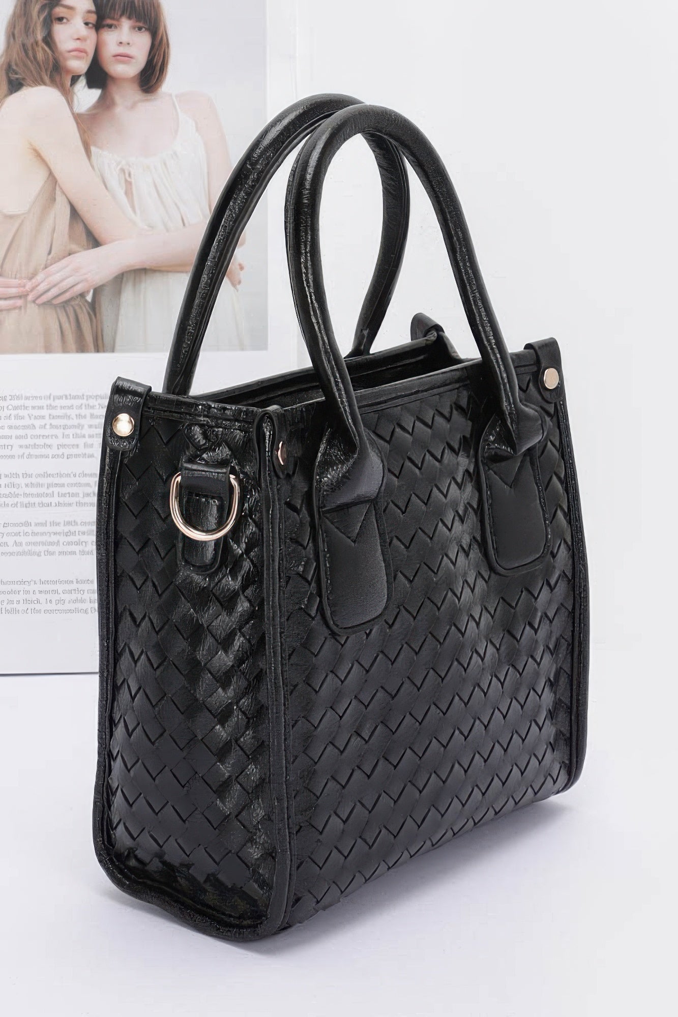 Metallic Braided Tote Bag - Wear Arielle