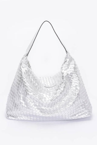Metallic Braided Tote Bag - Wear Arielle