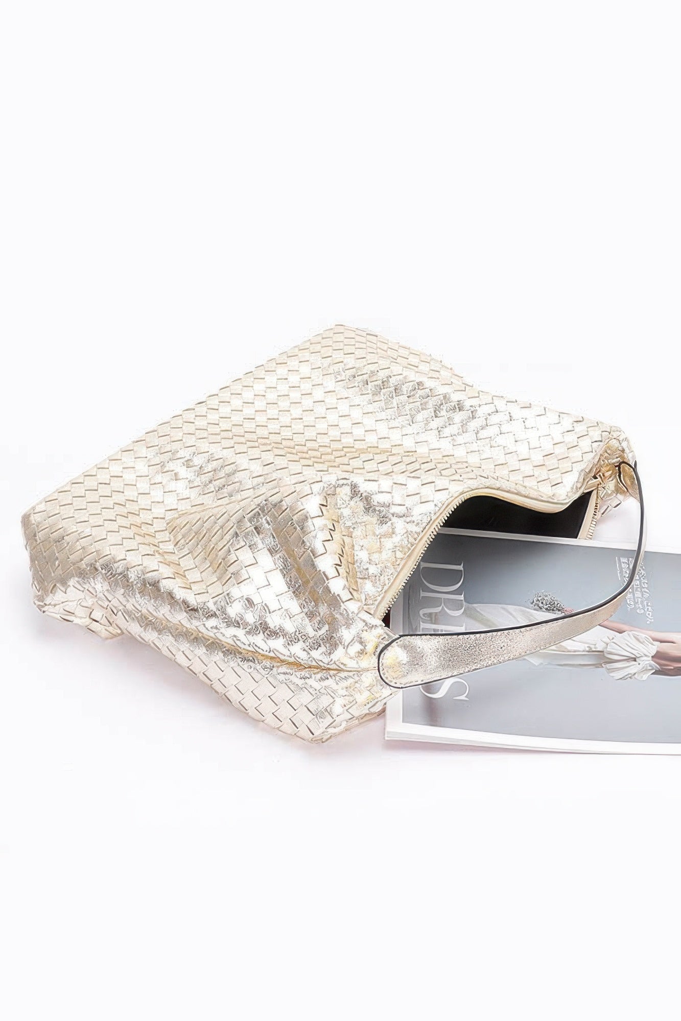 Metallic Braided Tote Bag - Wear Arielle