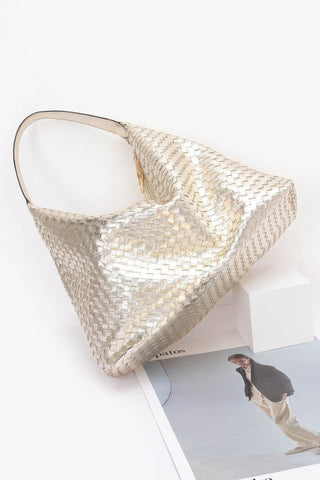 Metallic Braided Tote Bag - Wear Arielle