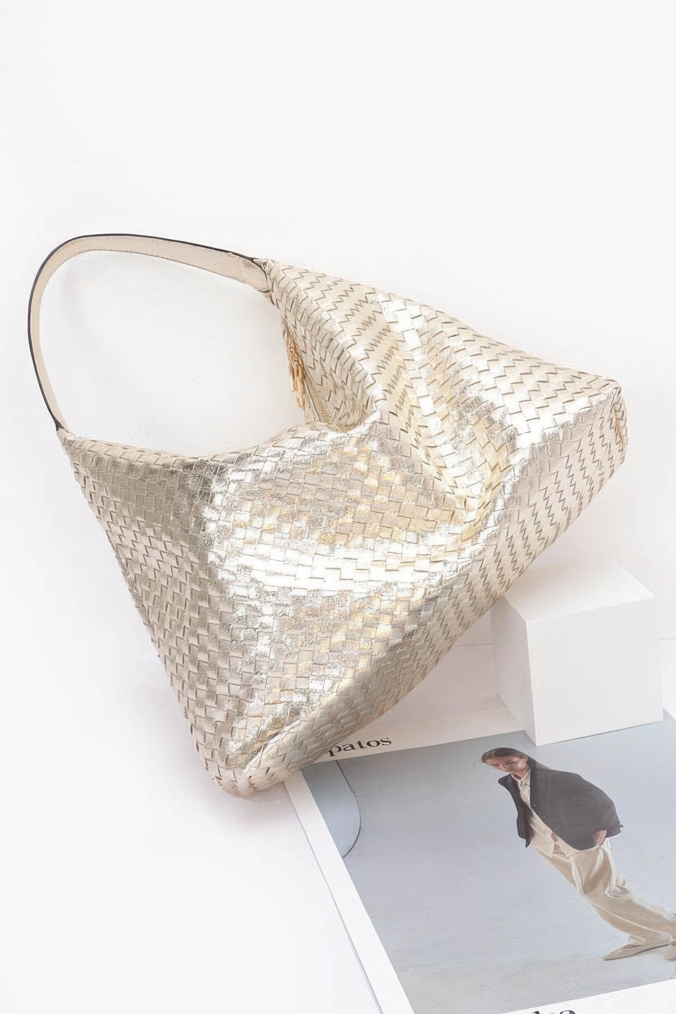 Metallic Braided Tote Bag - Wear Arielle
