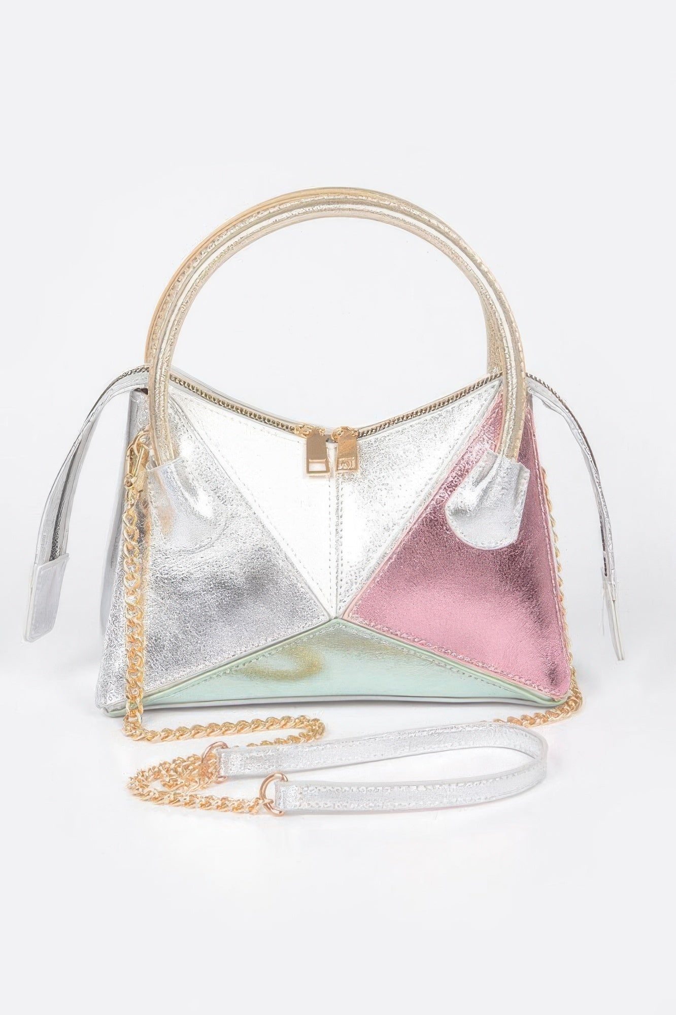 Metallic Multi Color Top Handle Bag - Wear Arielle