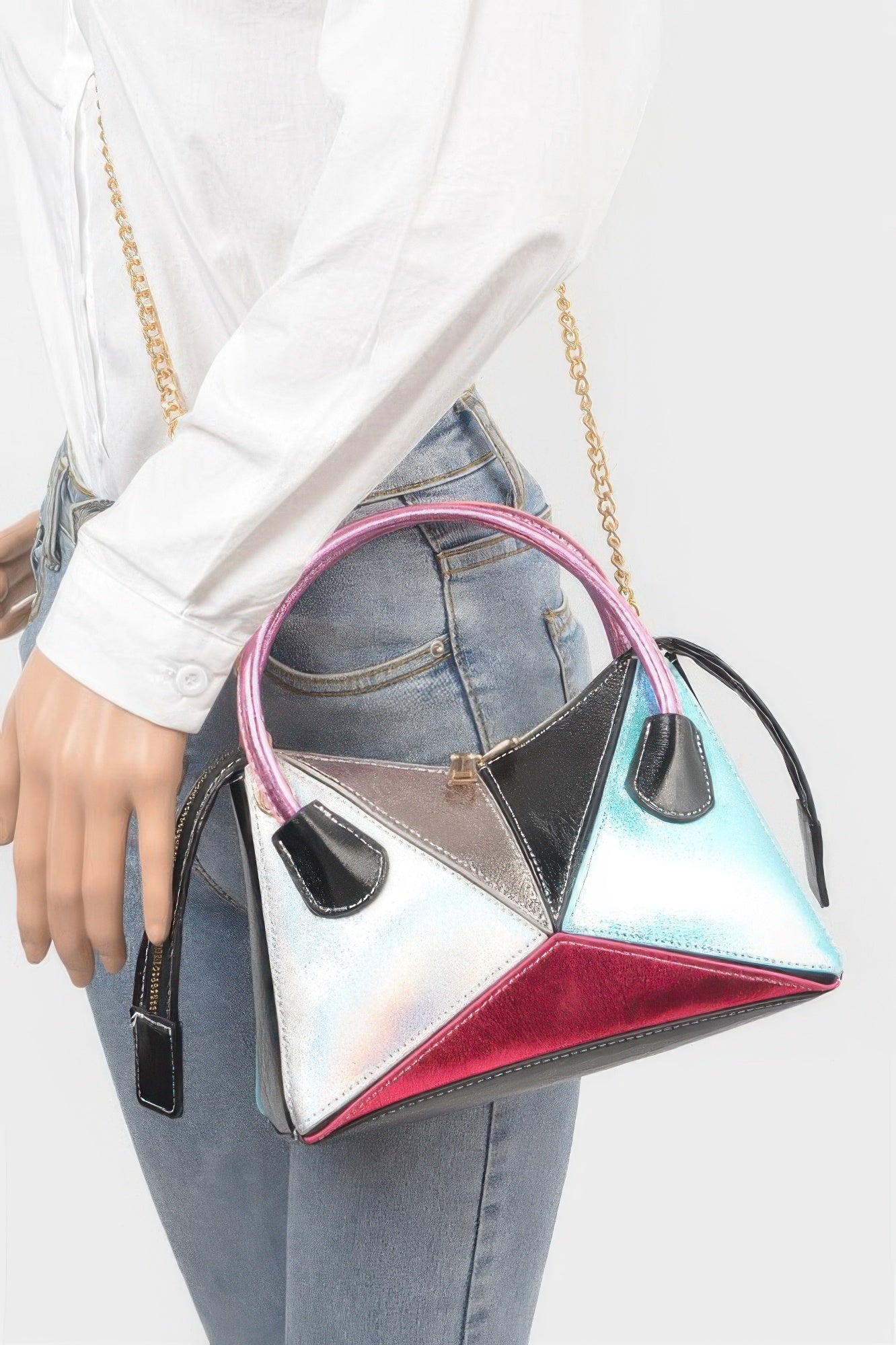 Metallic Multi Color Top Handle Bag - Wear Arielle