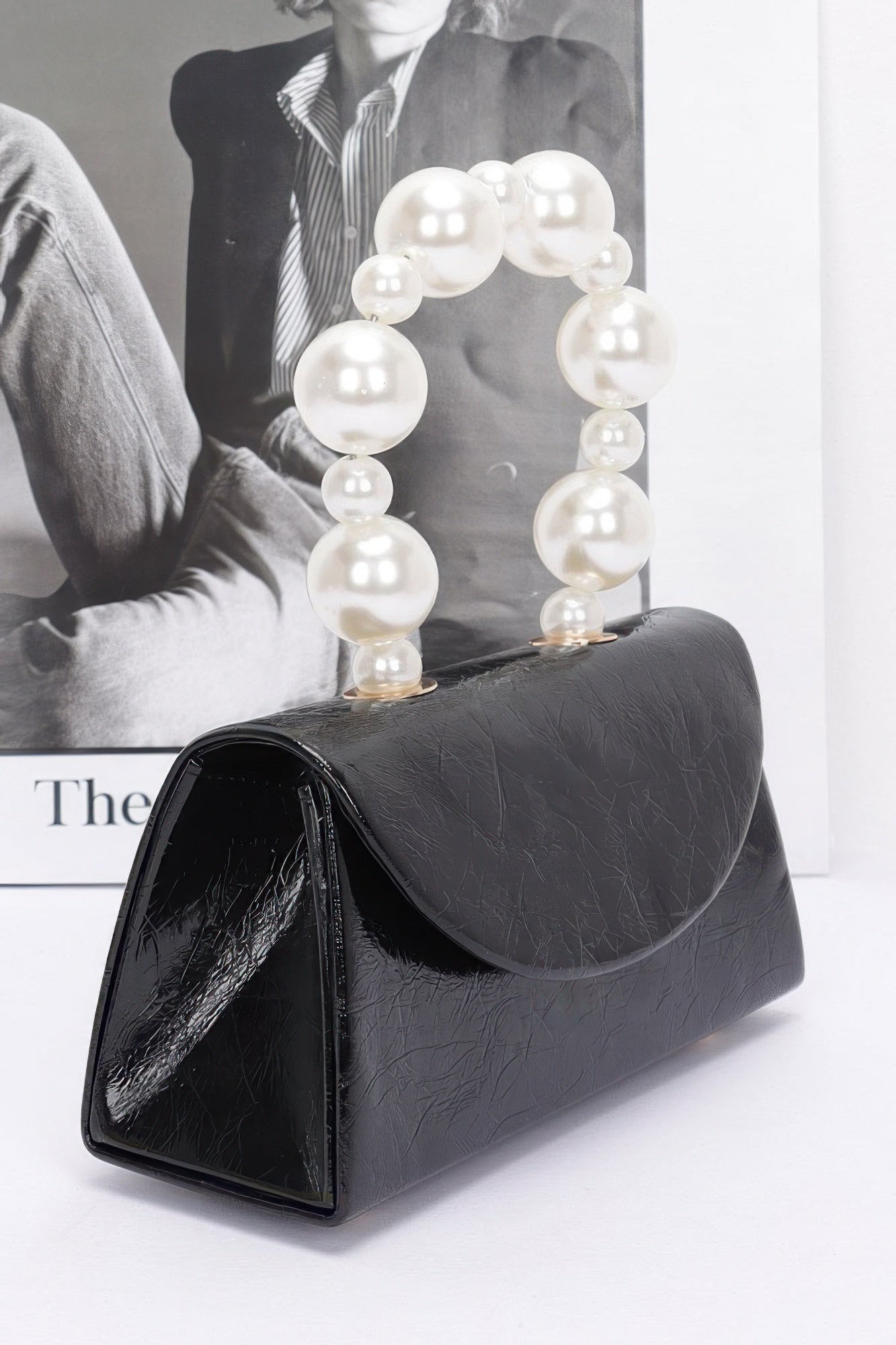 Metallic Pearl Handle Flap Bag - Wear Arielle