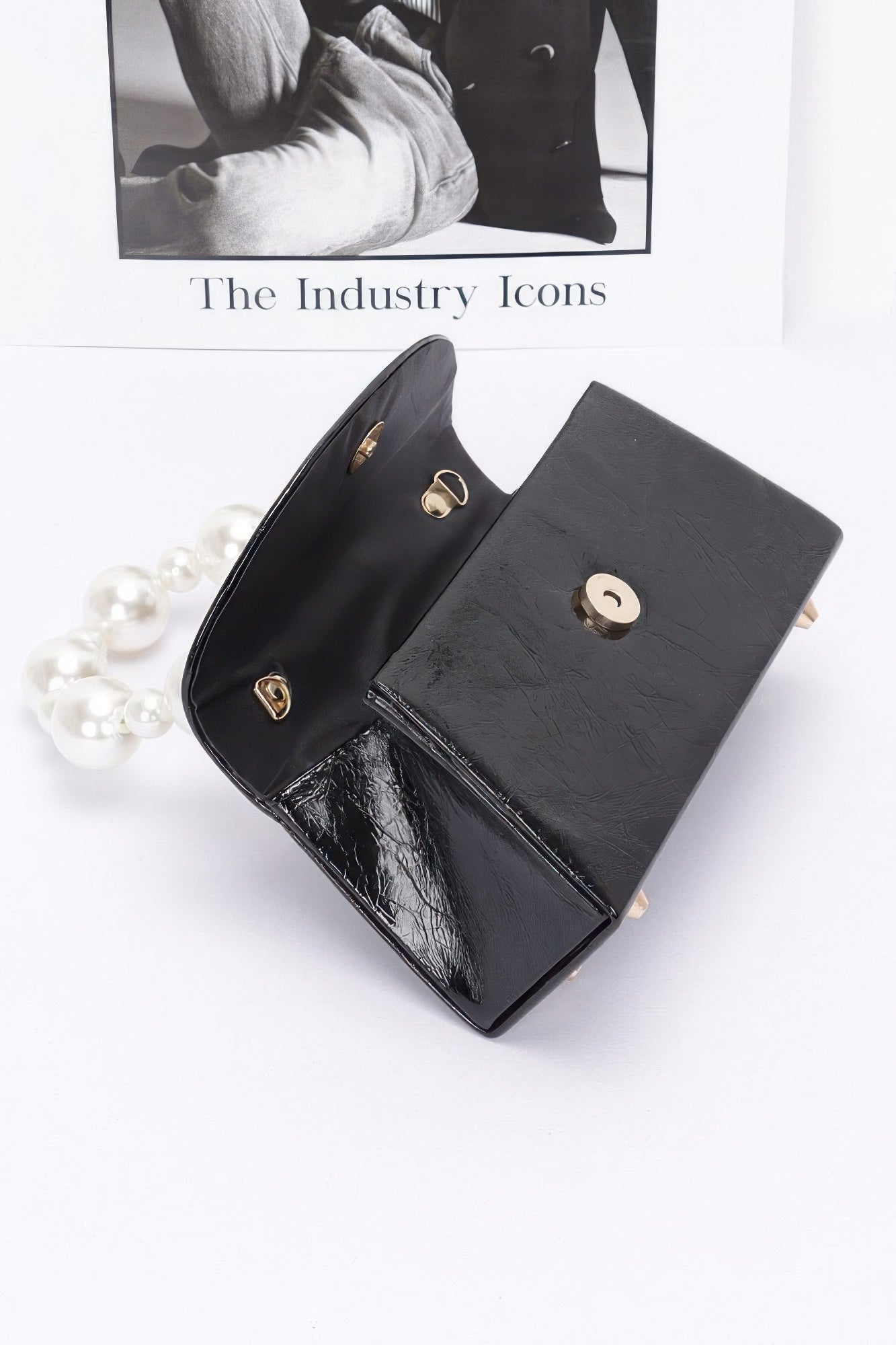 Metallic Pearl Handle Flap Bag - Wear Arielle