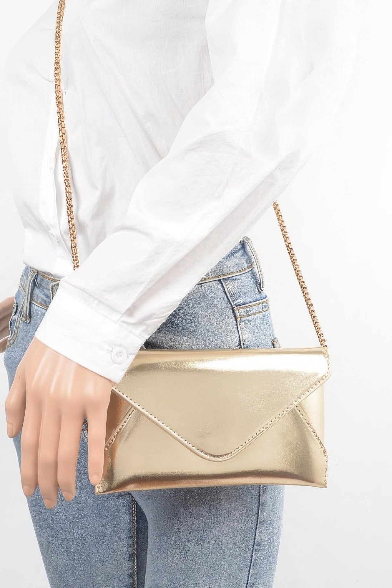 Metallic Small Envelope Clutch - Wear Arielle