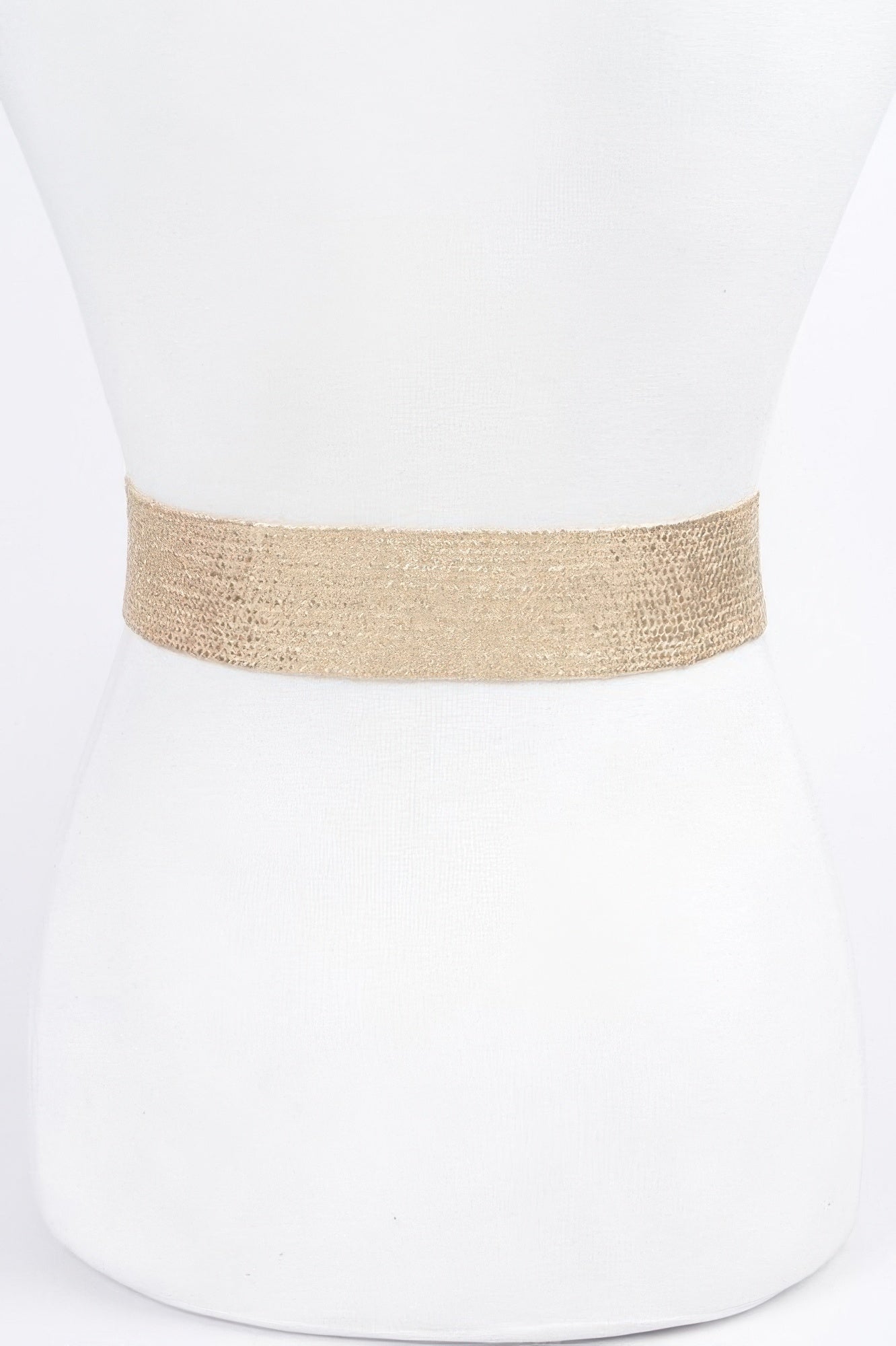 Metallic Stretch Plus Size Belt Pearl Metal Bucklt - Wear Arielle